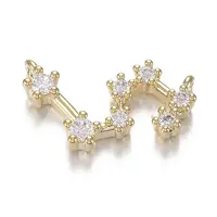 Brass Micro Clear Cubic Zirconia Pendants