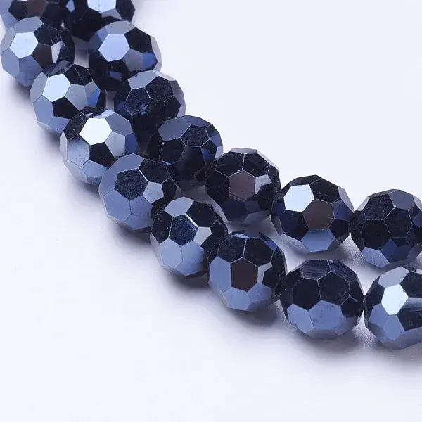 Electroplate Glass Beads Strand
