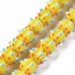 Opaque Handmade Bumpy Lampwork Beads Strands