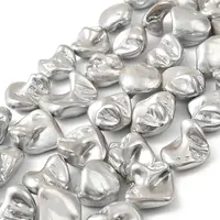 Electroplated Shell Pearl Beads Strands