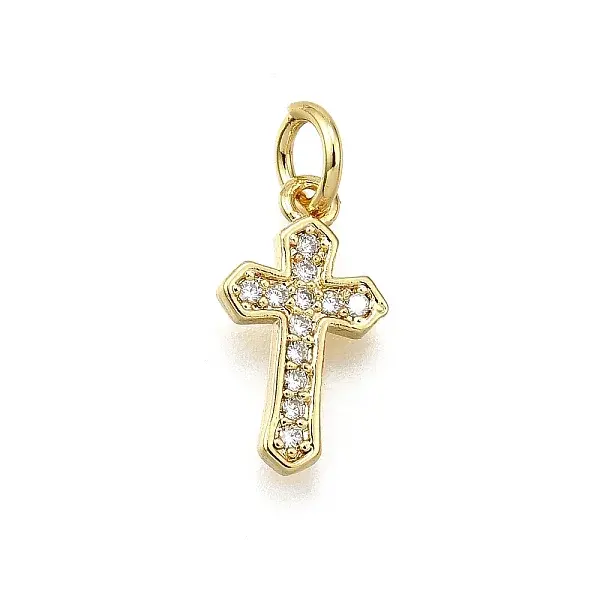 Brass Micro Pave Cubic Zirconia Pendants