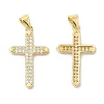 Brass Micro Pave Clear Cubic Zirconia Pendants
