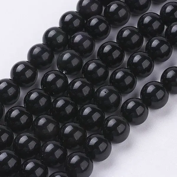 Natural Obsidian Beads Strands