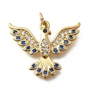 Brass Micro Pave Cubic Zirconia Pendants