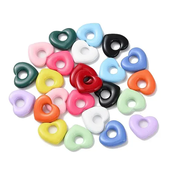 Spray Painted Alloy European Beads