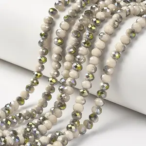Electroplate Opaque Glass Beads Strands