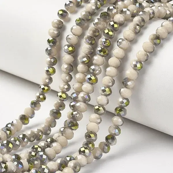 Electroplate Opaque Glass Beads Strands