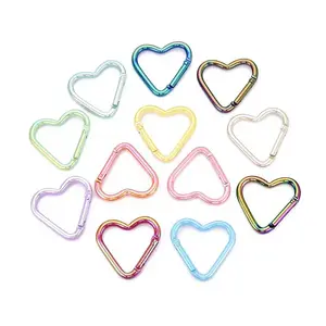 Spray Painted Electroplate Alloy Spring Gate Rings