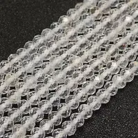 Natural White Topaz Beads Strands