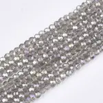 Faceted(32 Facets) Electroplate Glass Beads Strands