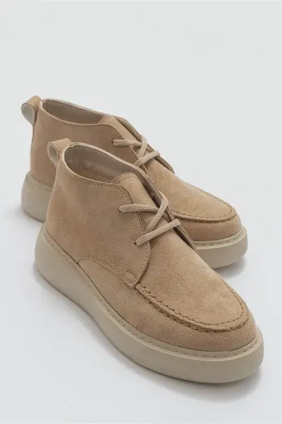 LuviShoes Valve Women's Dark Beige Suede Boots