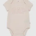 Ružové dievčenské baby body s logom GAP Brannan