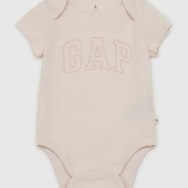Ružové dievčenské baby body s logom GAP Brannan