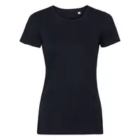 Navy Women's T-shirt Pure Organic Russell