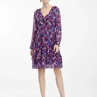 Fialové dámske kvetované šaty ORSAY