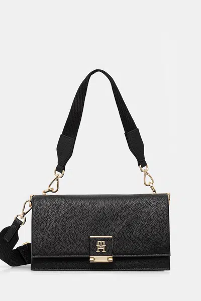 Kabelka Tommy Hilfiger čierna farba, AW0AW17726