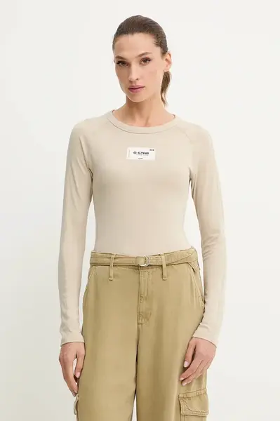 Bavlnené tričko s dlhým rukávom G-Star Embro patch slim