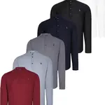 SET OF SIX G783 DEWBERRY JUDGE COLLAR SHIRT-BLACK-NAVY-ANTHRACITE-GRAY-BURGUNDY-KHAKI