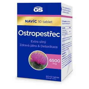 GS Ostropestřec 6500 mg 60 + 10 tablet NAVÍC