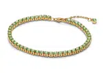 Pandora Tenisový pozlacený náramek se zelenými zirkony Timeless Shine 561469C02 18 cm