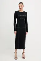 Šaty Patrizia Pepe černá barva, maxi, přiléhavé, 8A1523 J129