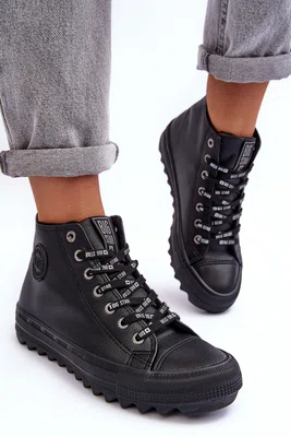 BIG STAR SHOES Dámské Tenisky Big Star Vysoké Zateplené Černé