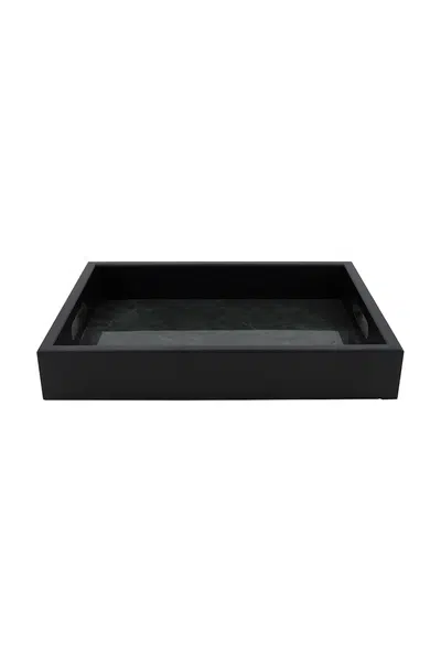 Ozdobný tác 38 x 28 x 6 cm černá barva