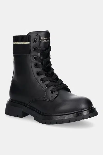 Dětské boty Tommy Hilfiger černá barva, T3A5-34018