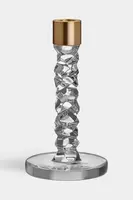 Dekorativní svícen Orrefors Carat 18,3 cm