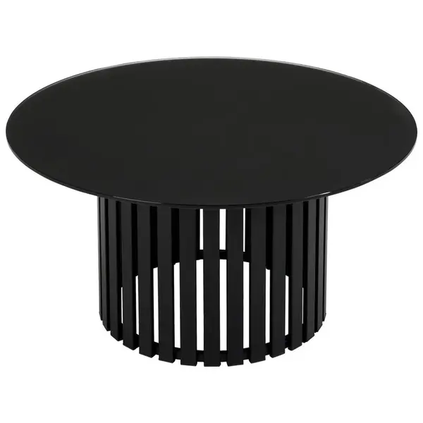 Livetastic KONFERENČNÍ STOLEK, černá, kov, sklo, 80/80/40 cm