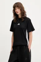 Bavlněné tričko adidas Essentials dámské, černá barva, JD0846