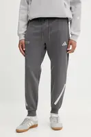 Tepláky adidas x Mercedes pánské, šedá barva, s potiskem, JW3478
