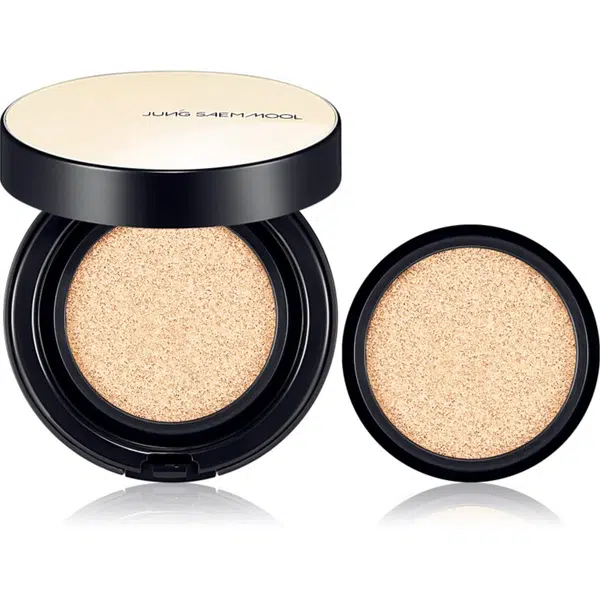 JUNG SAEM MOOL Essential Skin Nuder Cushion hydratační make-up v houbičce + náhradní náplň odstín Fair Light 2x14 g