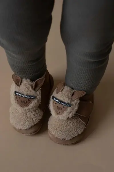 Kojenecké kožené zimní boty Donsje Matijn Sneakers Alpaca hnědá barva, 1042101