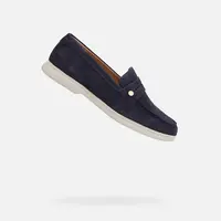 Dark blue women's moccasins Geox XAN3 - Women's