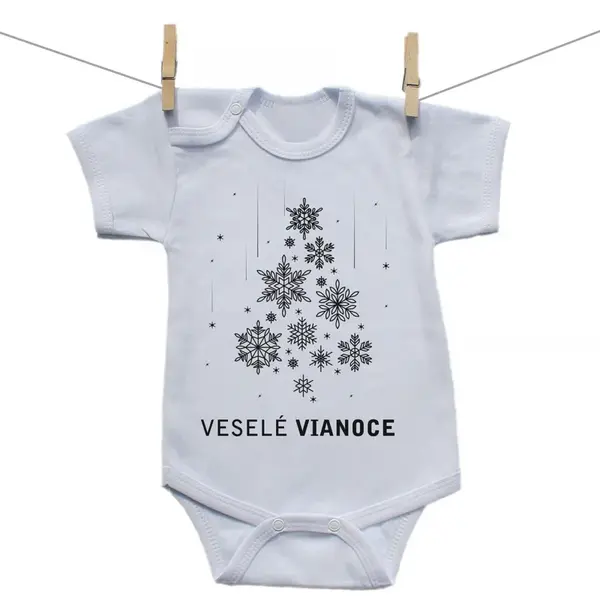 Boodyy Body s krátkym rukávom Veselé Vianoce 50 (0 mesiacov)