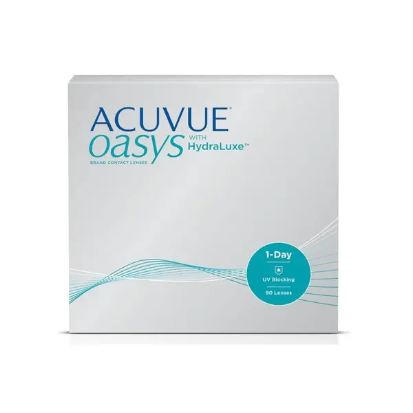 Denné Acuvue Oasys 1-Day s technológiou Hydraluxe (90 šošoviek) Dioptrie: -5.5, Zakrivenie: 9, ID:232514