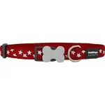 Nylonový obojok Red dingo s hviezdičkami červený, Veľkosť: XS