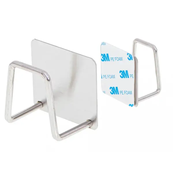 2ks Kúpelňový háčik kovový široký, samolepiaci 3M-MOVEO