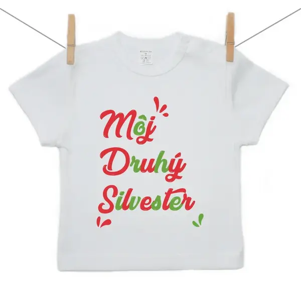 Boodyy Tričko s krátkym rukávom Môj druhý Silvester 80 (9-12 mesiacov)