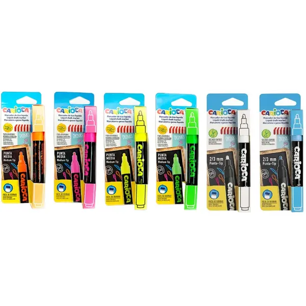 Tekutá kriedová fixa Carioca 6 ks-CARIOCA