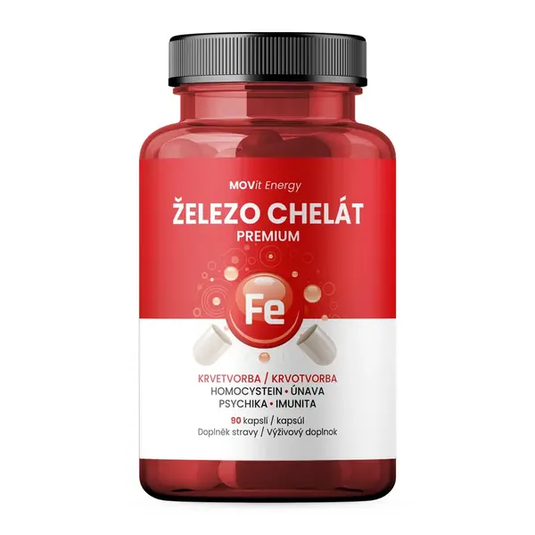 MOVit Železo Chelát Premium 90 kapsúl