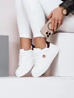 Sneakersy damskie na platformie MODISHE bordowe Dstreet
