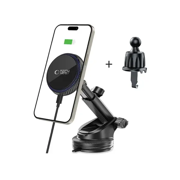 Tech-Protect V4 MagSafe Dash Vent držiak na mobil do auta 15W, čierny