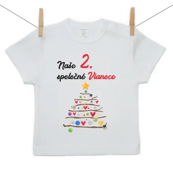 Boodyy Tričko s krátkym rukávom Naše 2. spoločné Vianoce 140 (9-10 rokov)