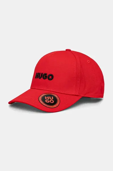 HUGO  čiapka so šiltom pánska bavlnená Jude