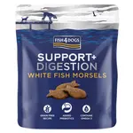 FISH4DOGS Pamlsky pro psy na podporu trávení s kousky bílé ryby 225 g
