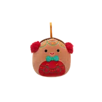 Plyšový mazlíček Squishmallows Vánoční ozdoba Perníček - Cash, 10 cm
