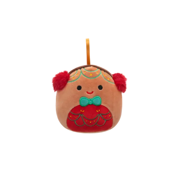 Plyšový mazlíček Squishmallows Vánoční ozdoba Perníček - Cash, 10 cm