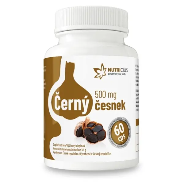 NUTRICIUS Černý česnek 500 mg 60 kapslí